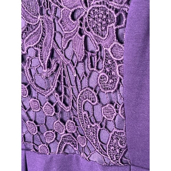 Forever 21 Purple Lace Sleeveless Mini Dress Size Small - Picture 6 of 11